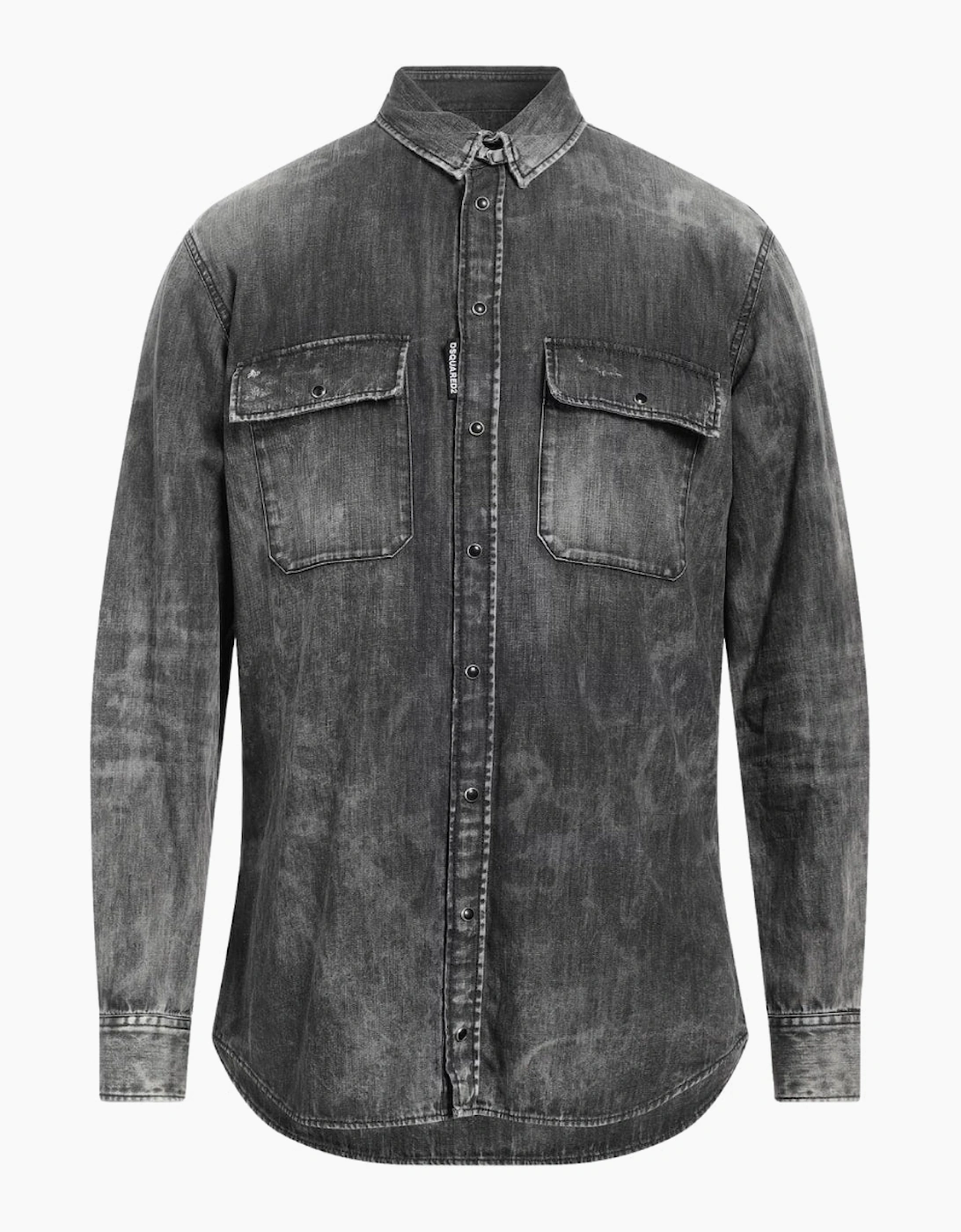 Dsquared2 Regular Fit Faded Black Denim Shirt, 7 of 6
