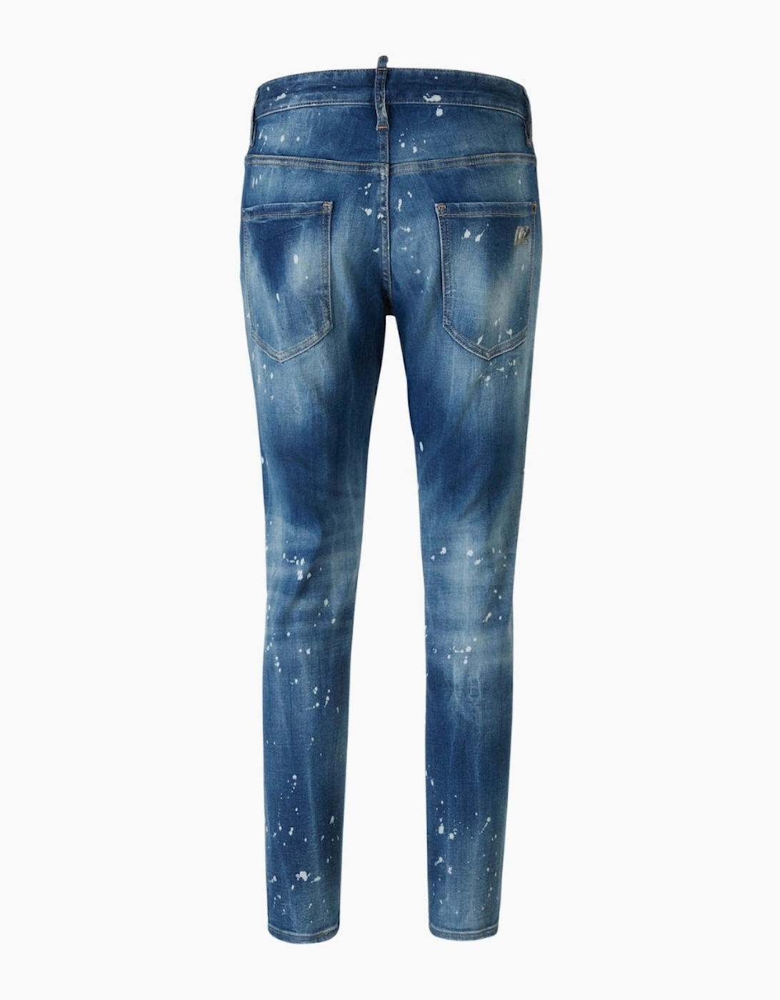 Dsquared2 Skater Jean Faded Bleached Splash Effect Blue Jeans