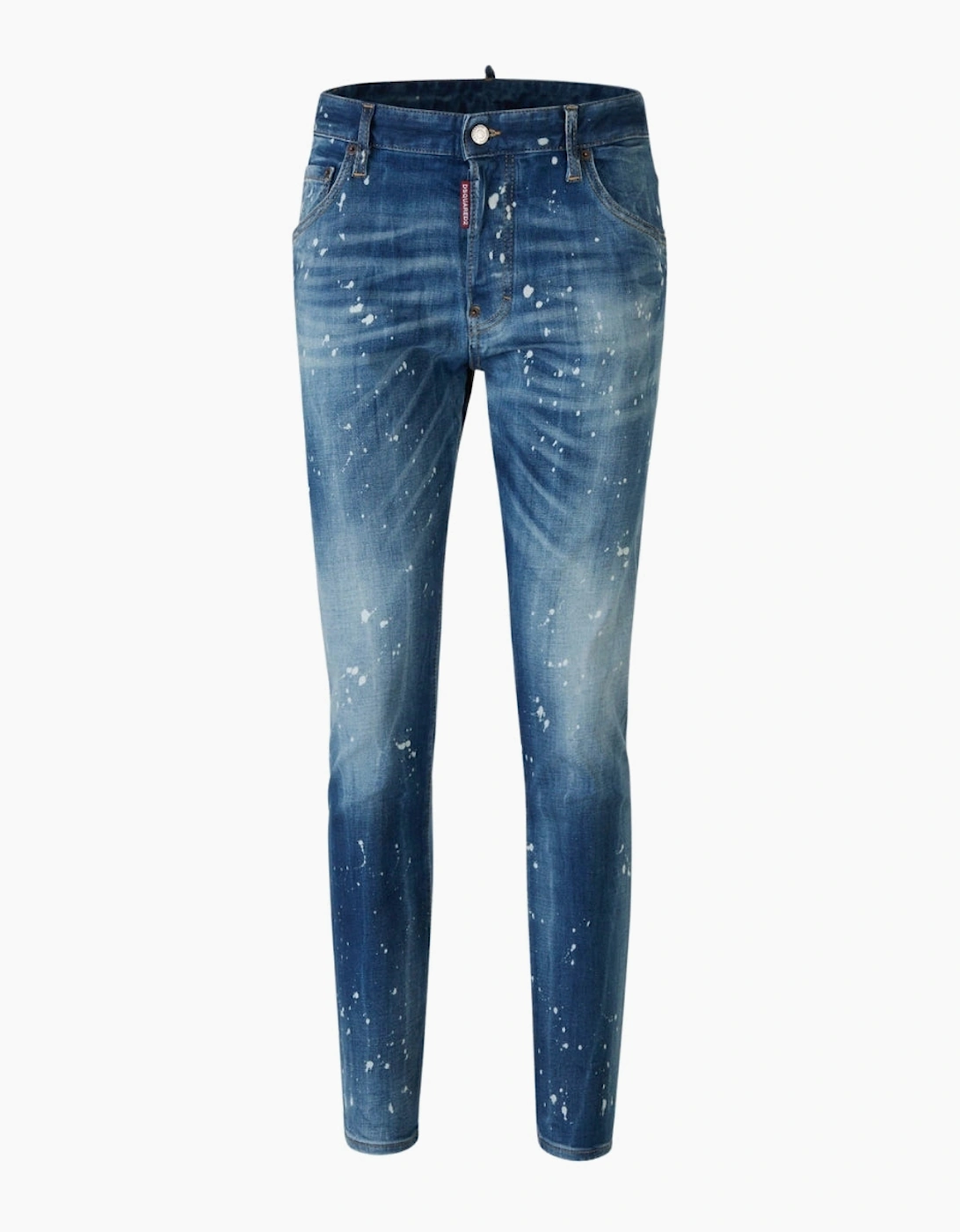 Dsquared2 Skater Jean Faded Bleached Splash Effect Blue Jeans