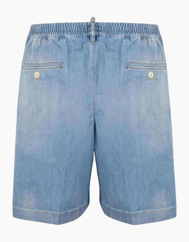 Dsquared2 Relaxed Fit Light Blue Denim Shorts