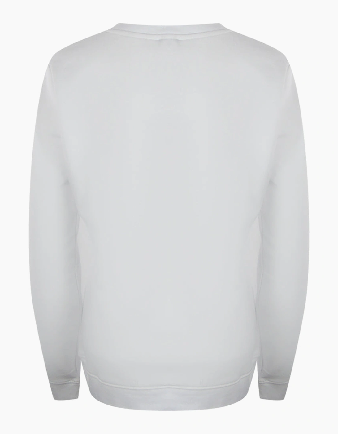 Love Moschino Large Bold Heart Logo White Sweatshirt