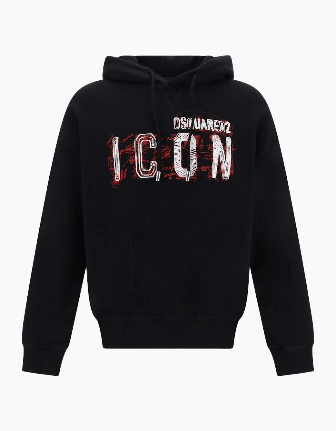 Dsquared2 Icon Scribble Logo Cool Fit Black Hoodie