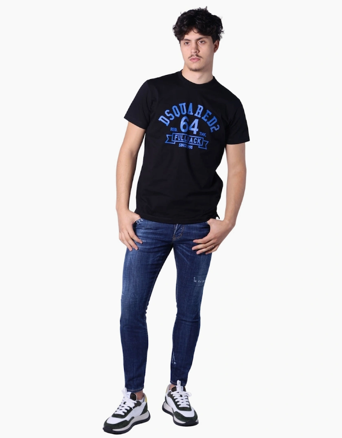 Dsquared2 Cigarette Fit College Black T-Shirt