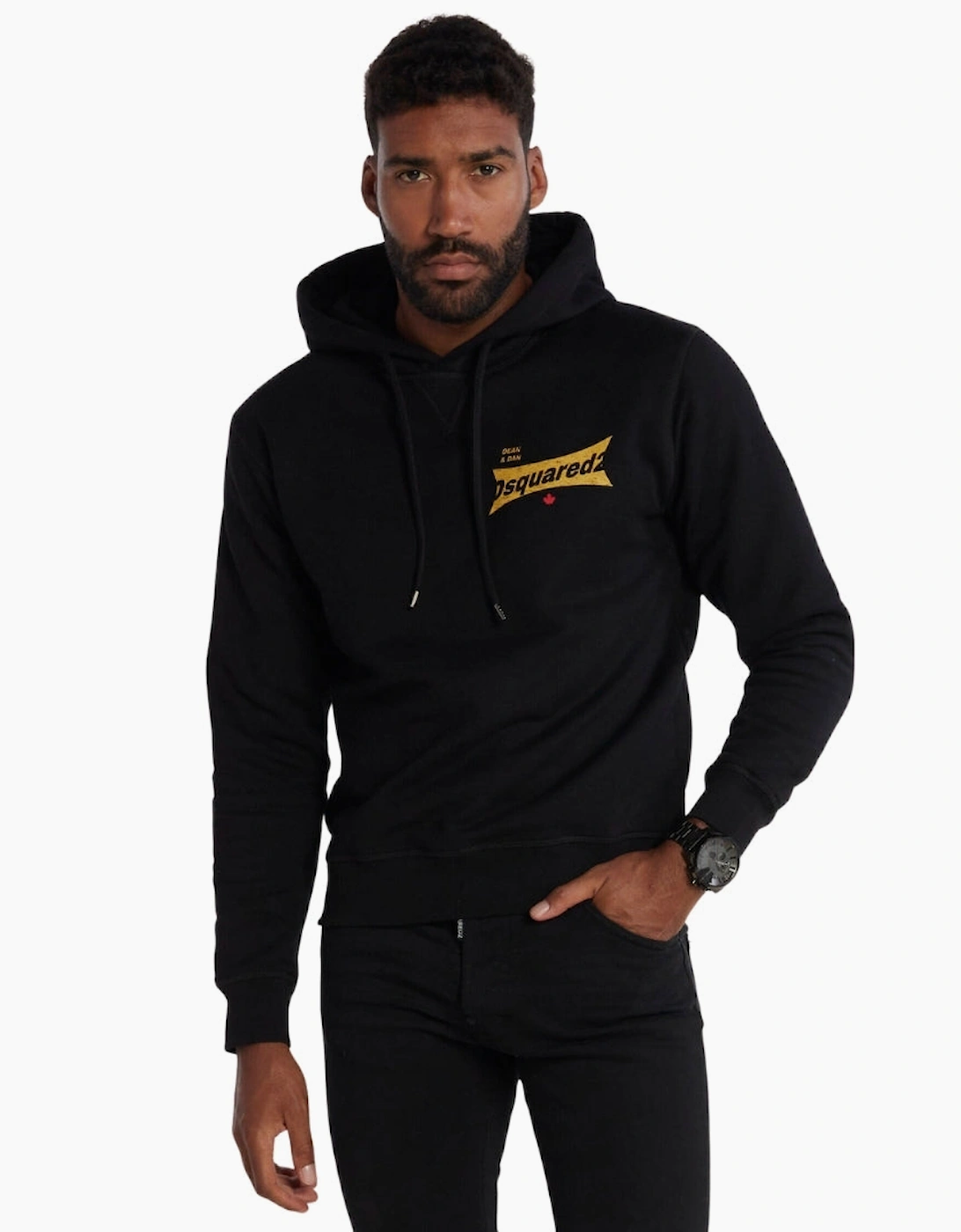 Dsquared2 Cool Fit Logo Black Hoodie