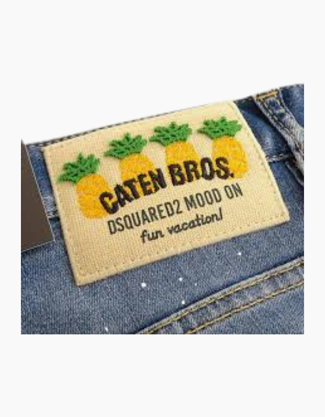 Dsquared2 Skater Jean Destroyed Paint Effect Blue Jeans