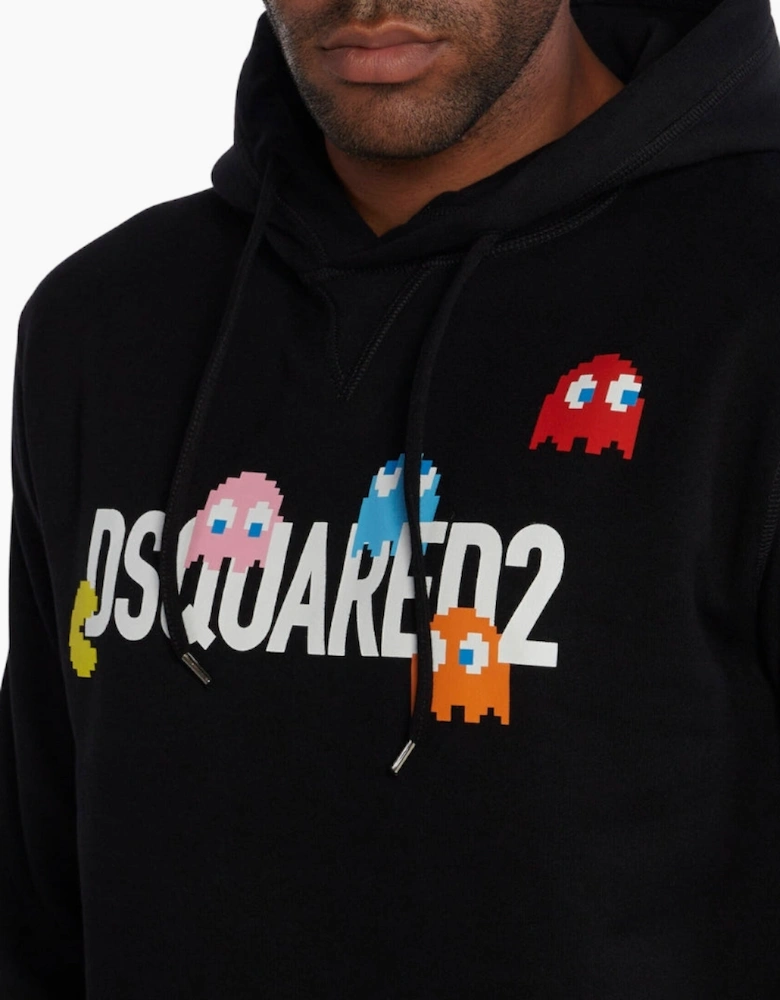 Dsquared2 Pac Man Cool Fit Black Hoodie