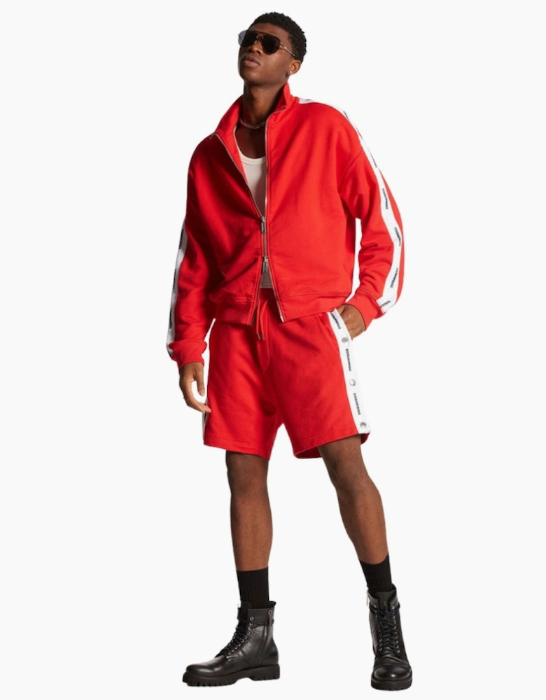 Dsquared2 Logo Tape Red Track Jacket