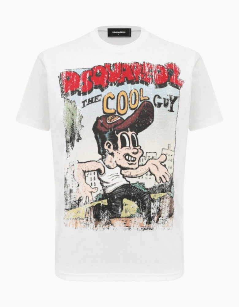 Dsquared2 Cigarette Fit The Cool Guy Print White T-Shirt