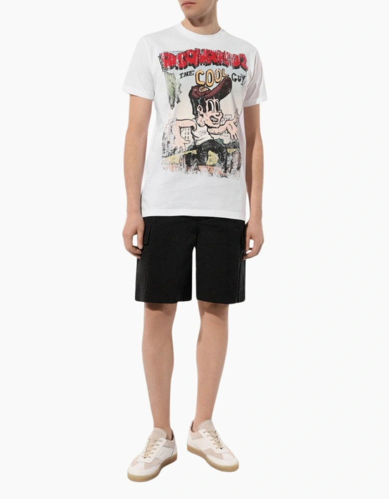 Dsquared2 Cigarette Fit The Cool Guy Print White T-Shirt