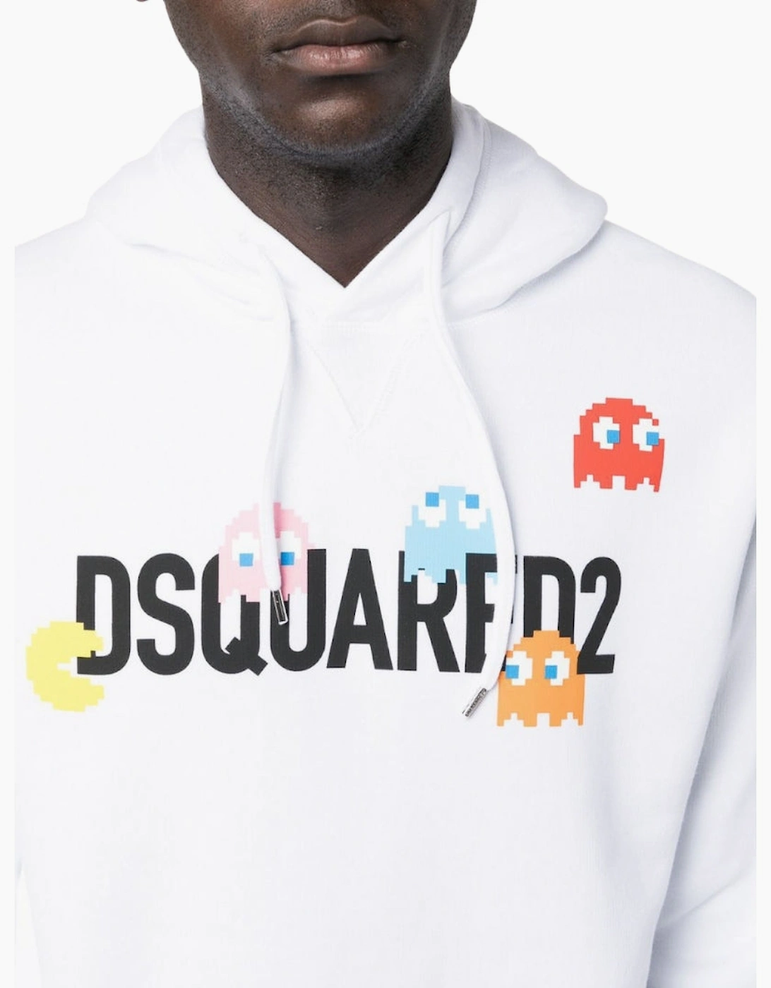 Dsquared2 Pac Man Cool Fit White Hoodie
