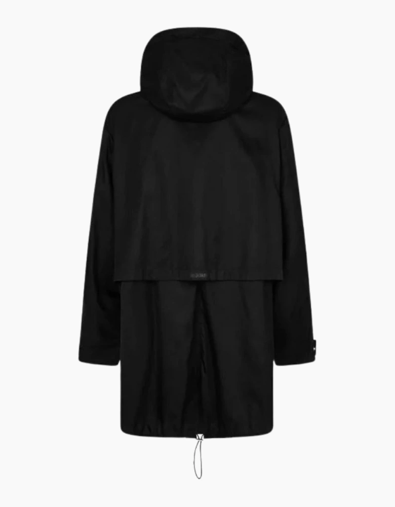 Dsquared2 Fish Tail Long Black Parka Jacket