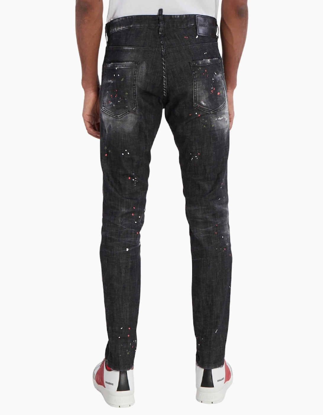 Dsquared2 Cool Guy Jean Destroyed Paint Splash Wash Black Jeans