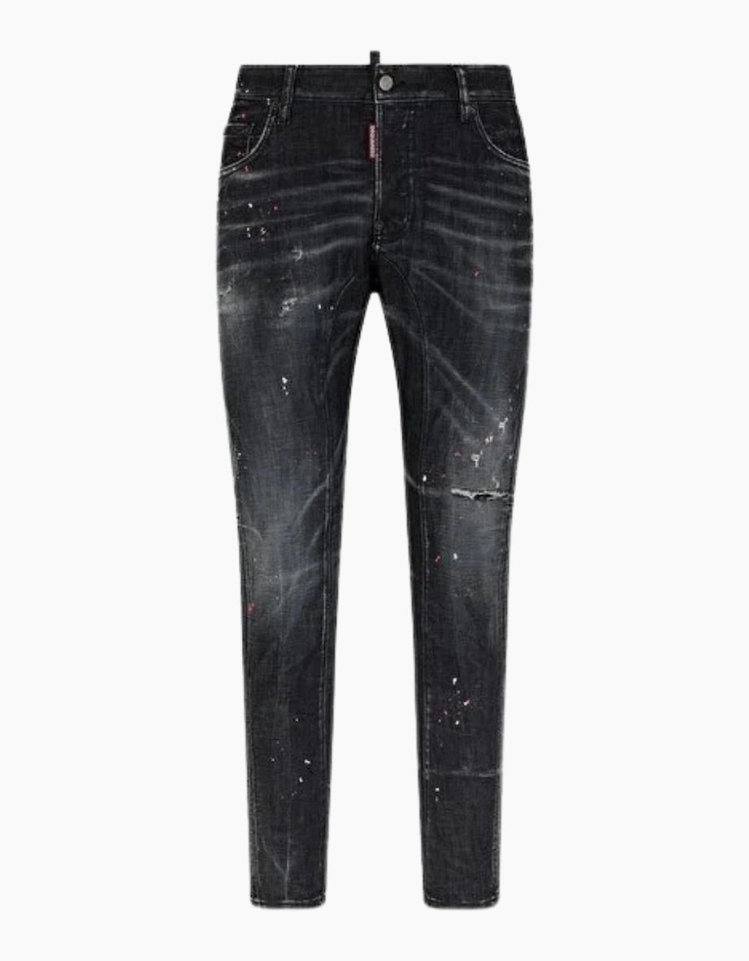 Dsquared2 Cool Guy Jean Destroyed Paint Splash Wash Black Jeans, 6 of 5
