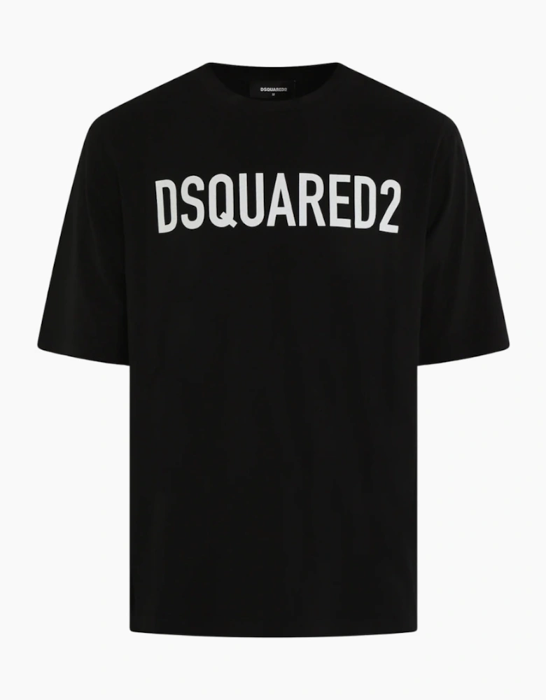 Dsquared2 Loose Fit Brand Logo Black T-Shirt