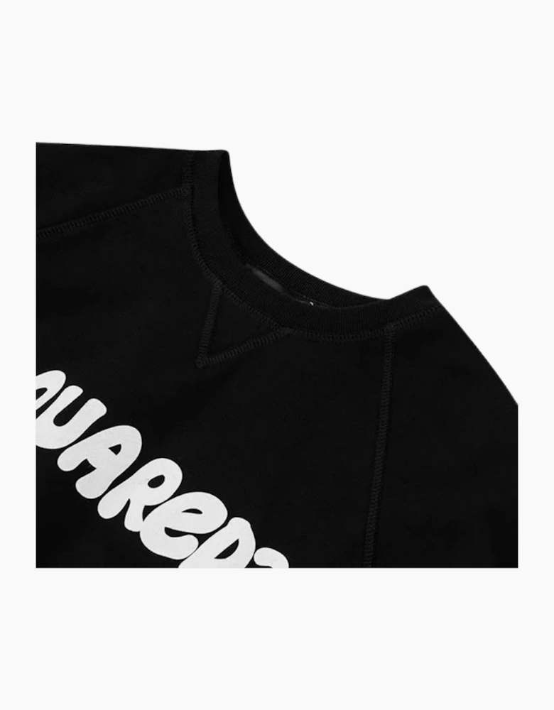 Dsquared2 Cool Fit Sketch Logo Black Crew Neck Jumper