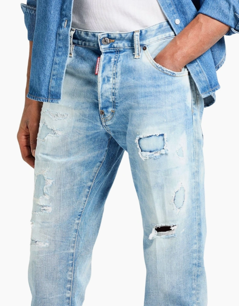 Dsquared2 Cool Guy Jean Destroyed Wash Light Blue Jeans