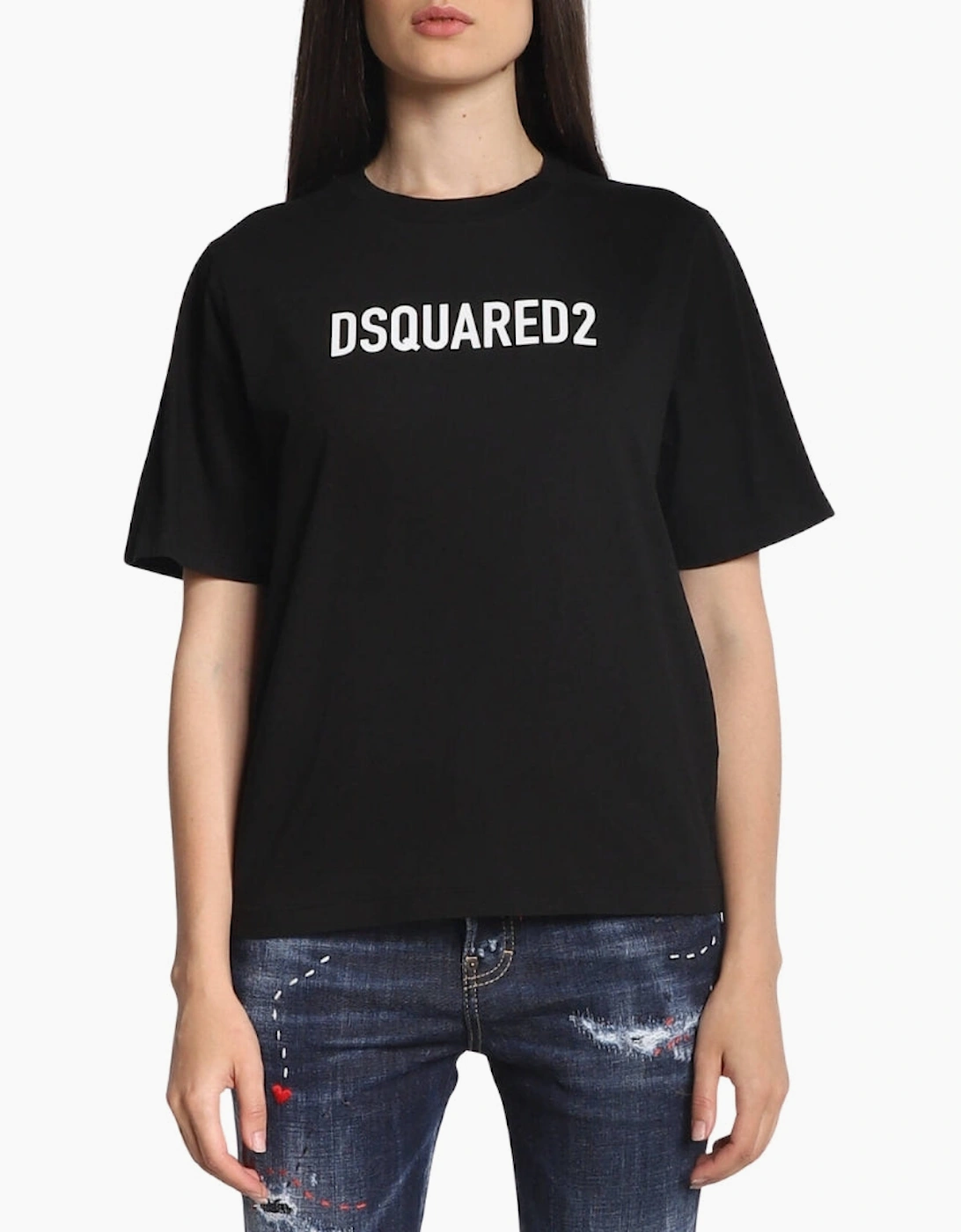Dsquared2 Bold Logo Print Black  T-Shirt