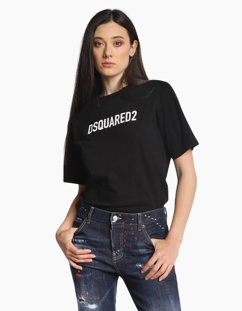 Dsquared2 Bold Logo Print Black  T-Shirt