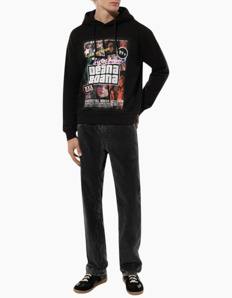 Dsquared2 Sisters Power Deana And Dana Black Hoodie