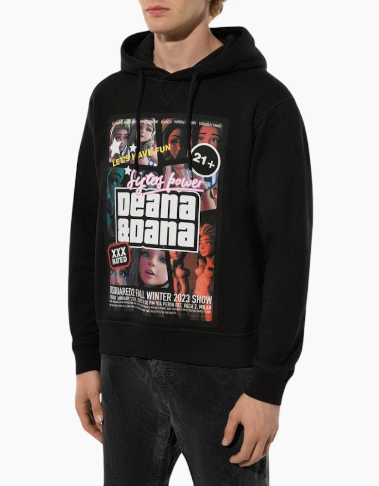 Dsquared2 Sisters Power Deana And Dana Black Hoodie