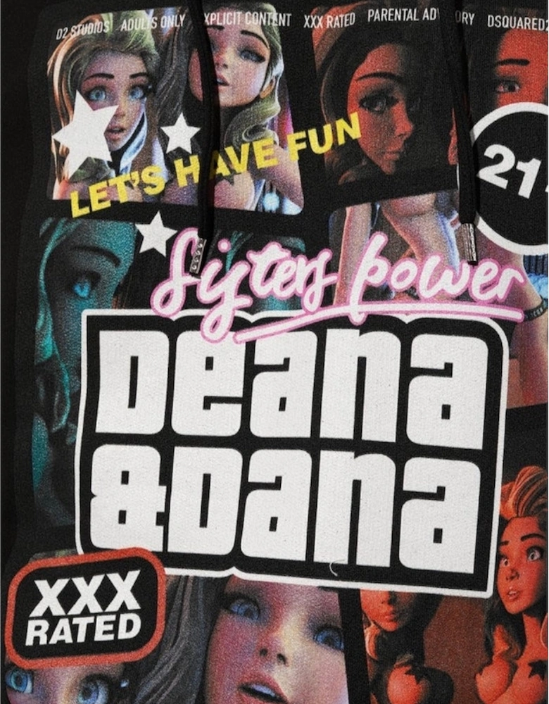 Dsquared2 Sisters Power Deana And Dana Black Hoodie