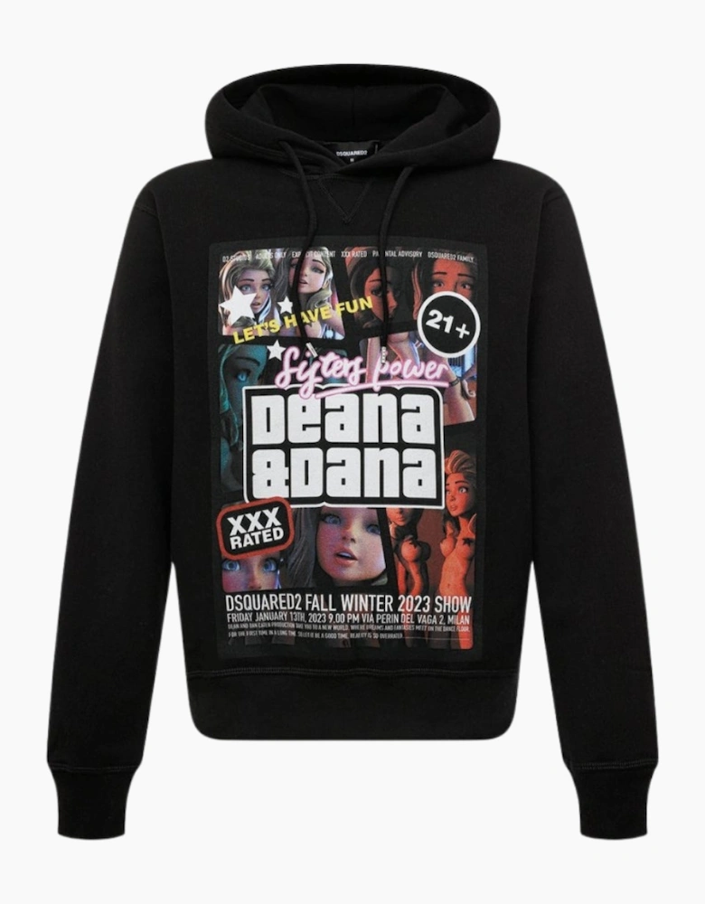 Dsquared2 Sisters Power Deana And Dana Black Hoodie