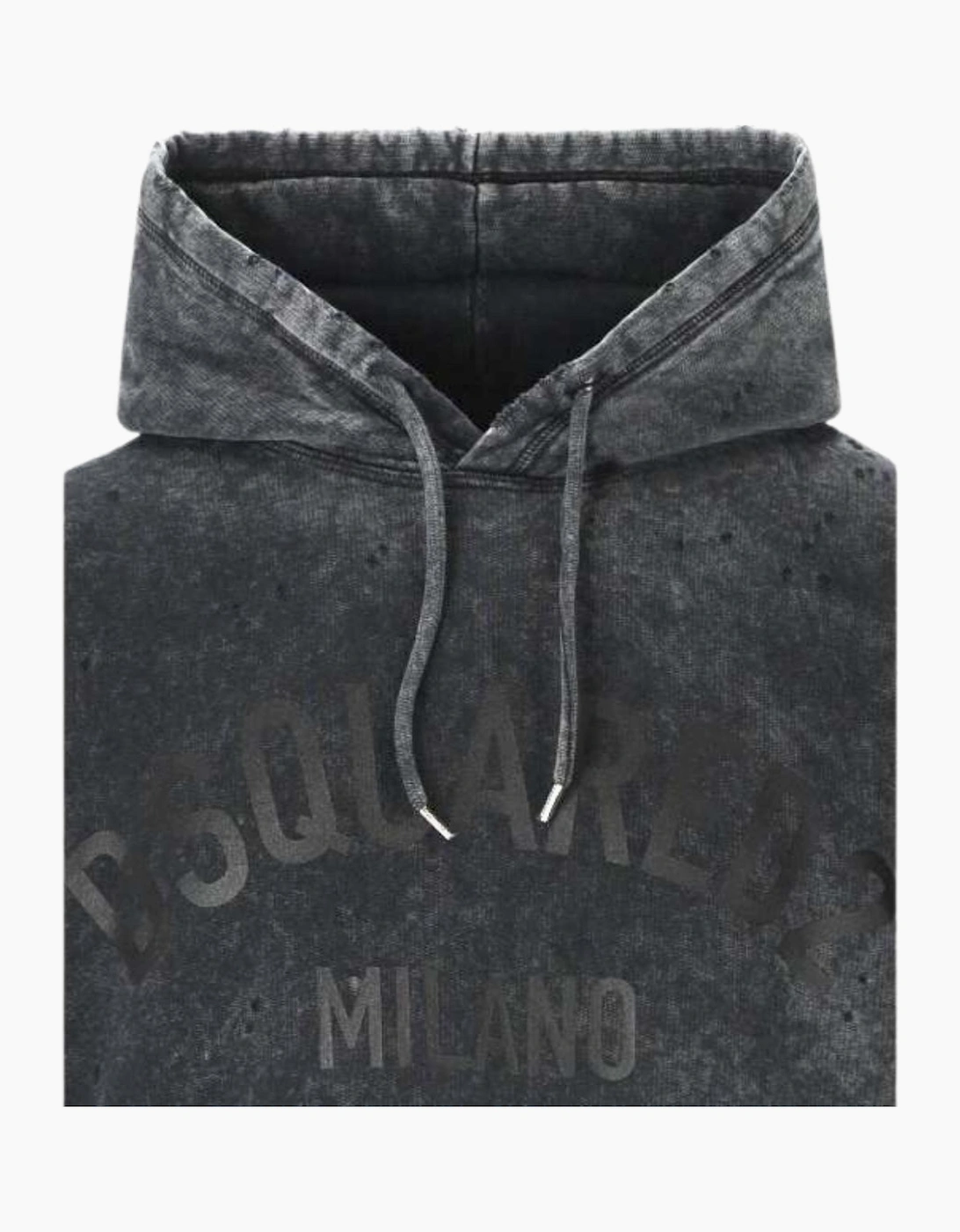 Dsquared2 Milano Destroyed Faded Look Grey Hoodie