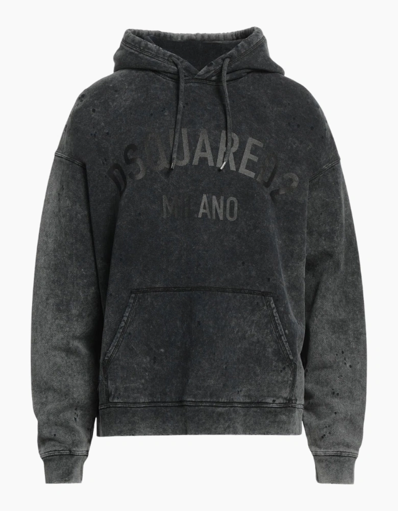 Dsquared2 Milano Destroyed Faded Look Grey Hoodie