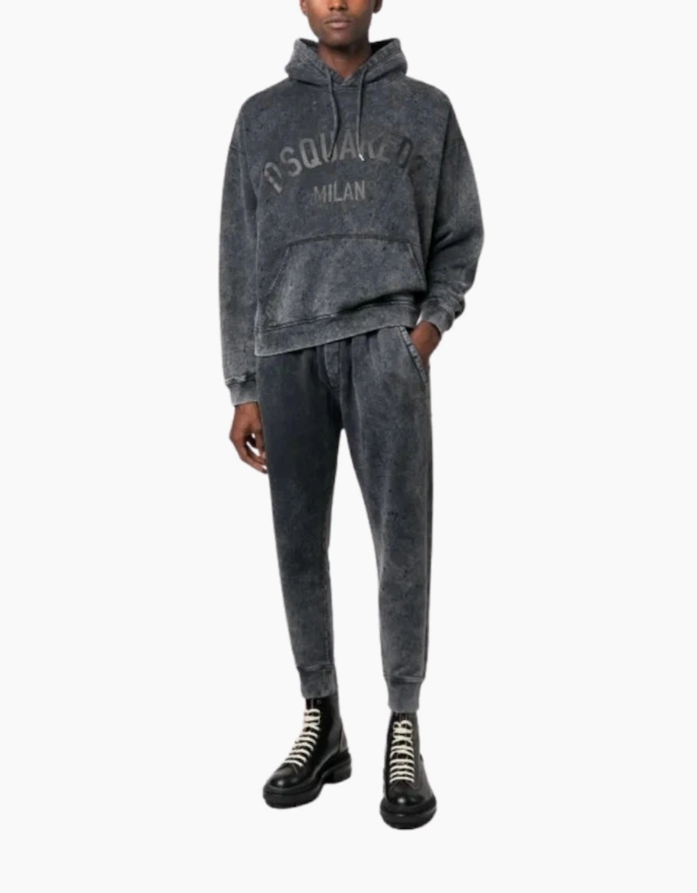 Dsquared2 Milano Destroyed Faded Look Grey Hoodie