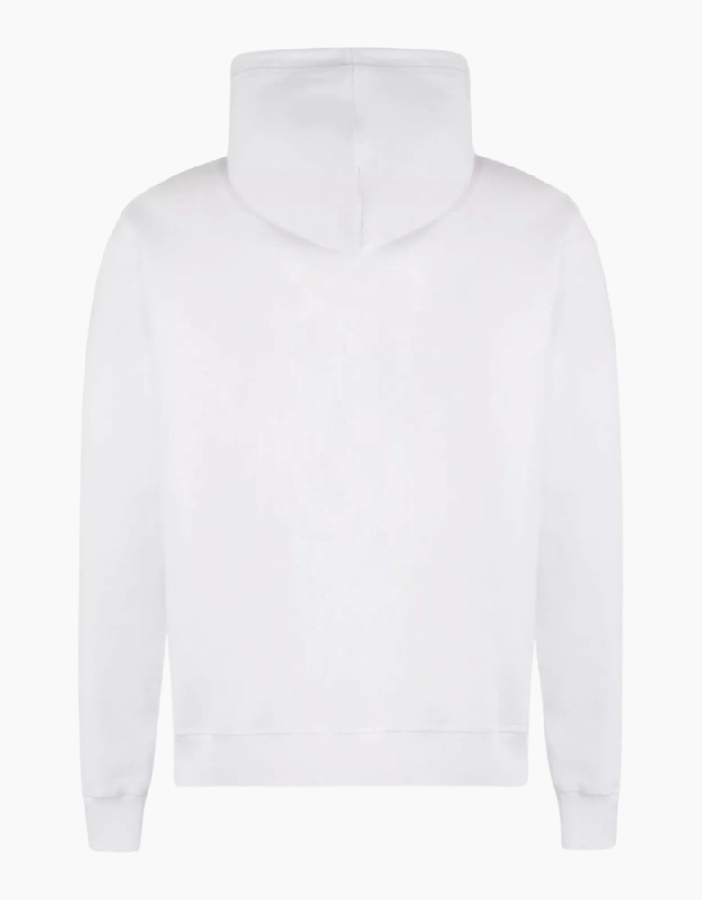Dsquared2 Monotone Maple Leaf Logo White Hoodie