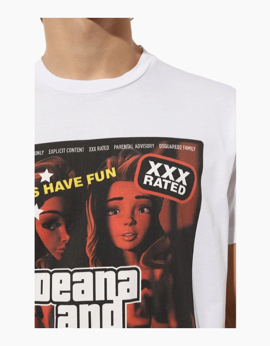 Dsquared2 Deana And Dana Graphic White  T-Shirt