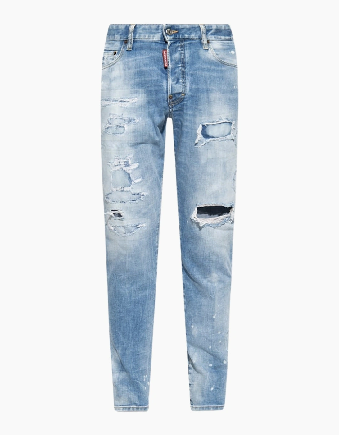 Dsquared2 Skater Jean Destroyed Look Denim Blue Jeans