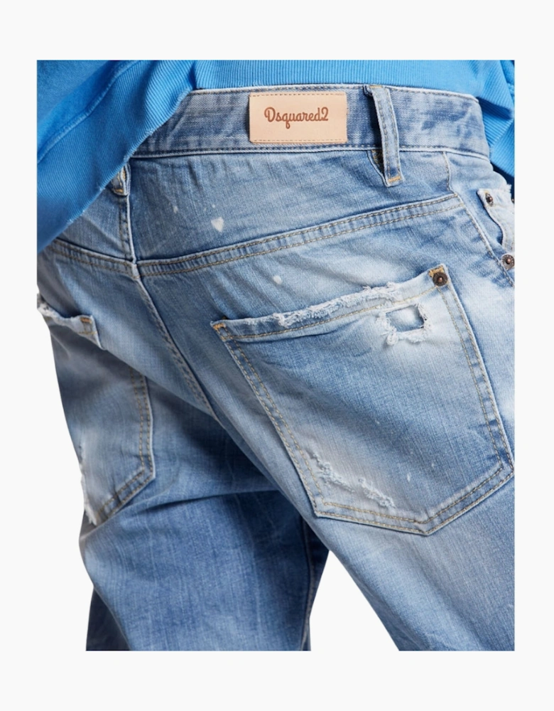 Dsquared2 Skater Jean Destroyed Look Denim Blue Jeans
