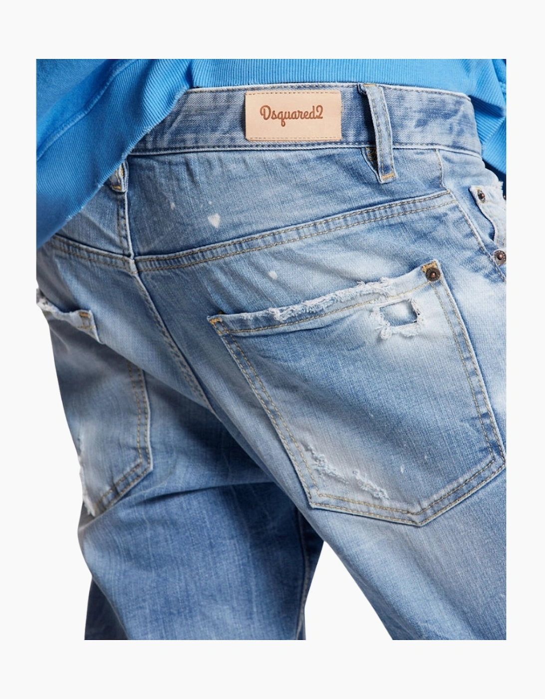 Dsquared2 Skater Jean Destroyed Look Denim Blue Jeans