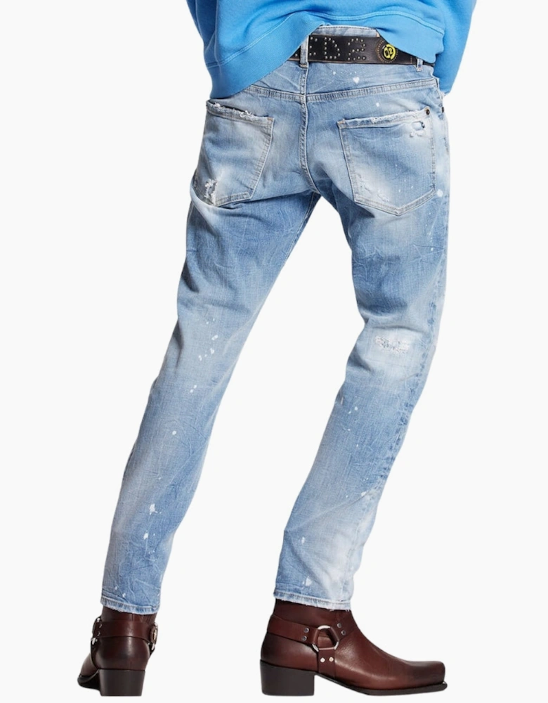 Dsquared2 Skater Jean Destroyed Look Denim Blue Jeans