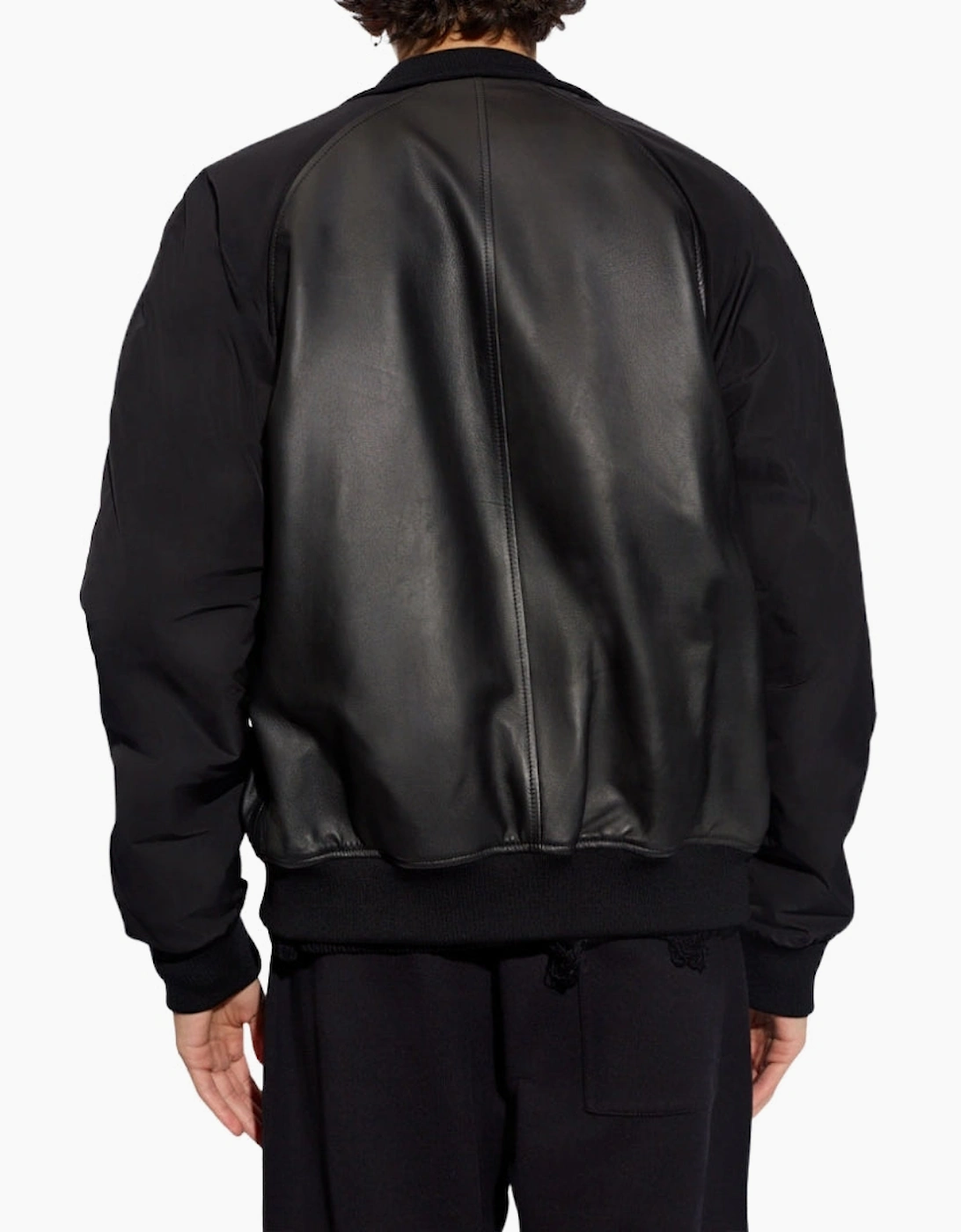 Dsquared2 Contrast Arms Black Leather Jacket