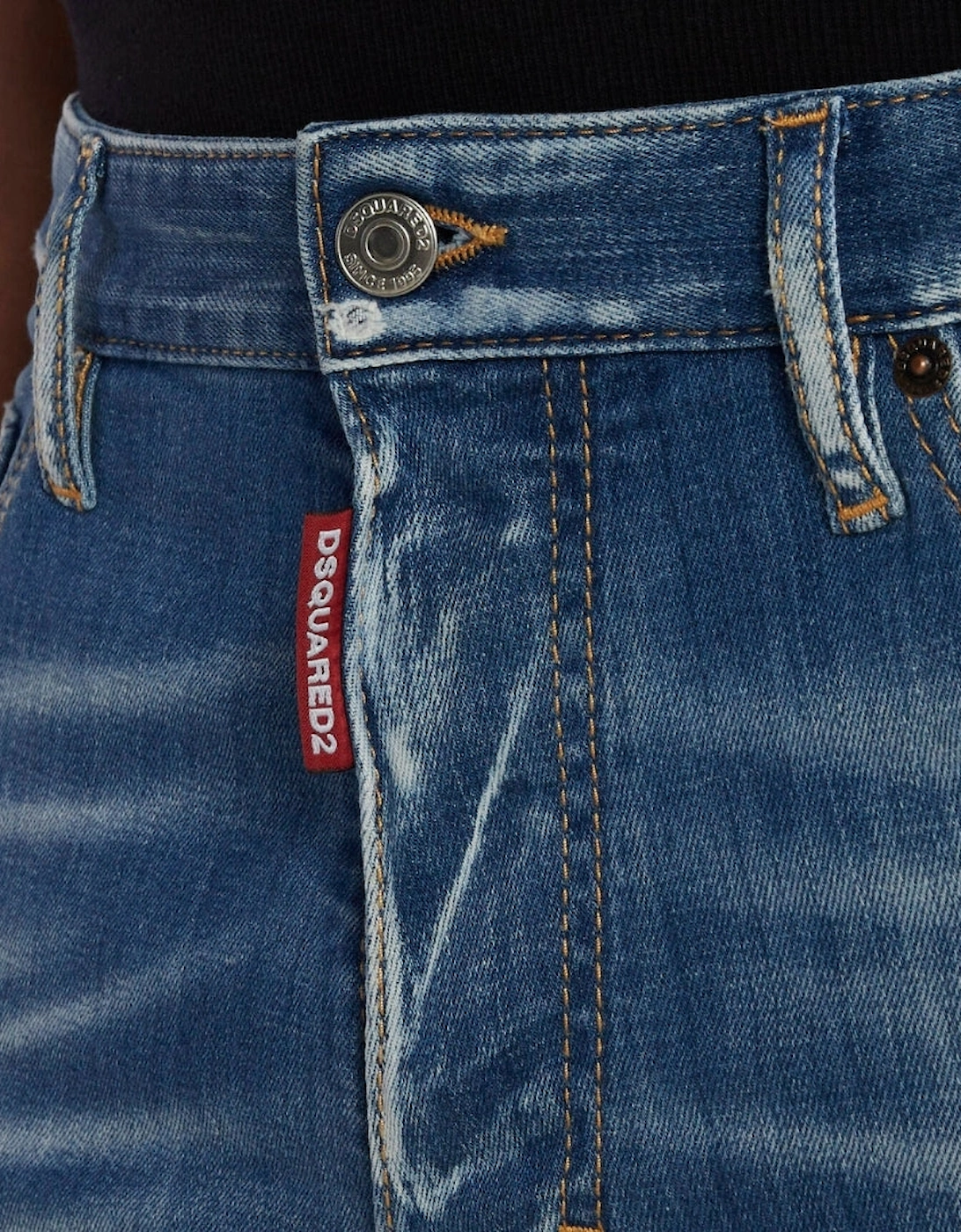 Dsquared2 Cool Guy Jean Reinforced Distressed Effect Blue Jeans