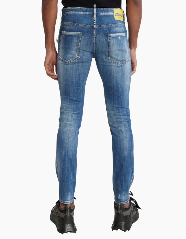 Dsquared2 Cool Guy Jean Reinforced Distressed Effect Blue Jeans