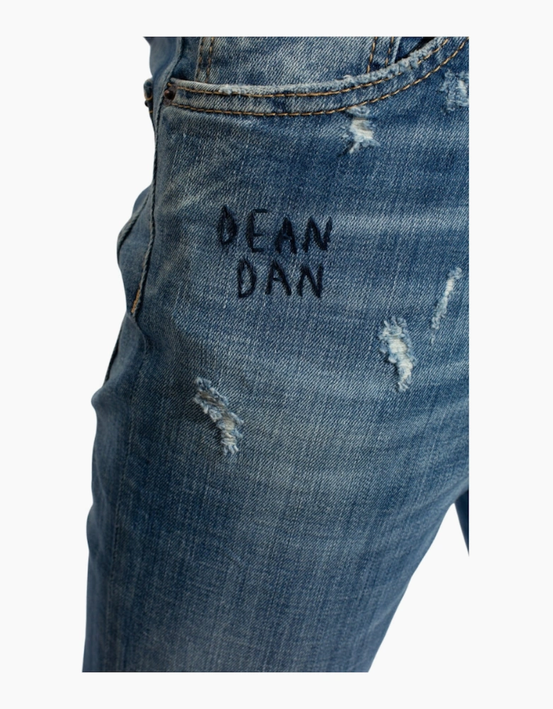 Dsquared2 Cool Guy Jean Reinforced Distressed Effect Blue Jeans