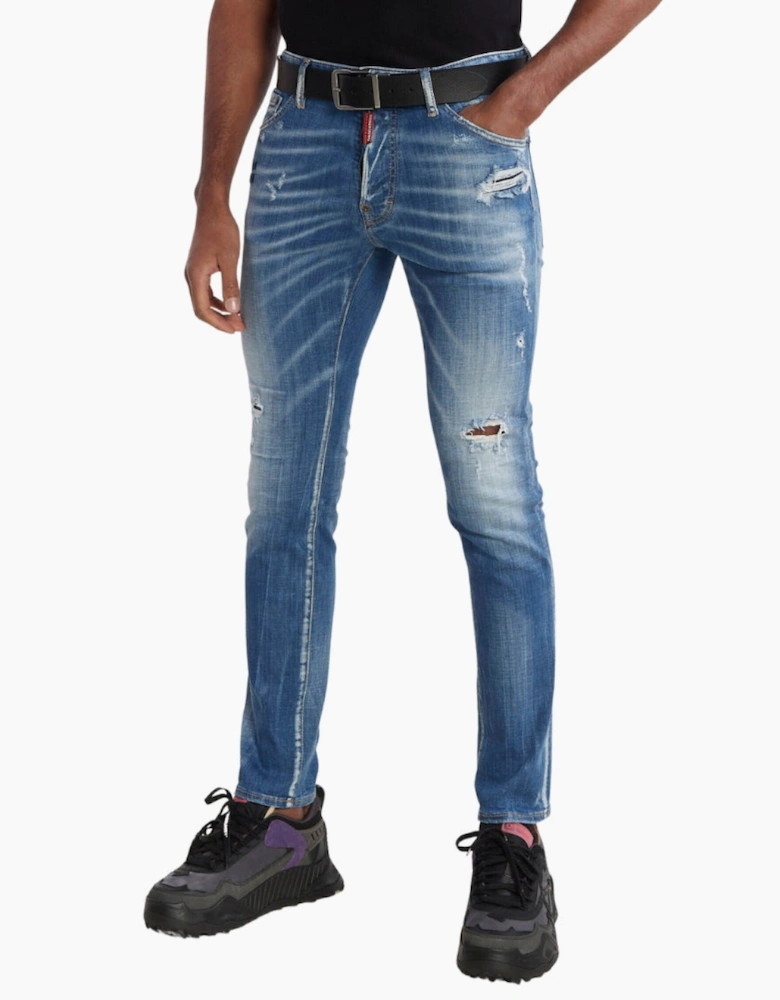 Dsquared2 Cool Guy Jean Reinforced Distressed Effect Blue Jeans