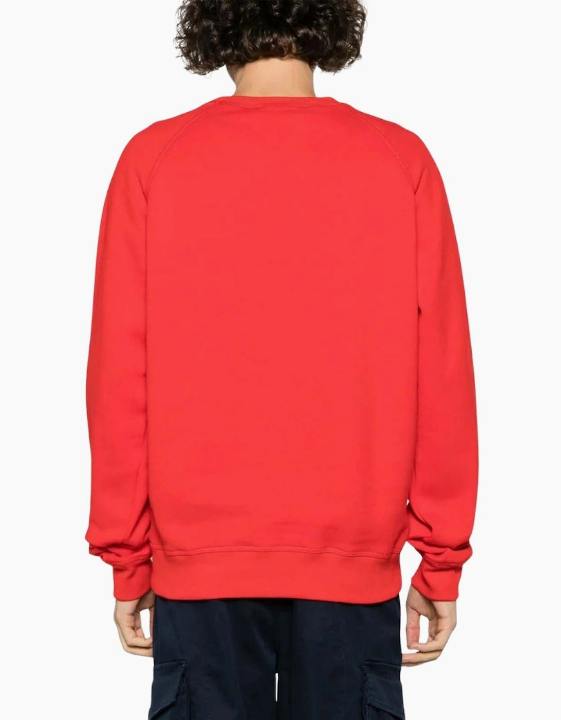 Dsquared2 Cool Fit Sketch Logo Red Crew Neck Jumper