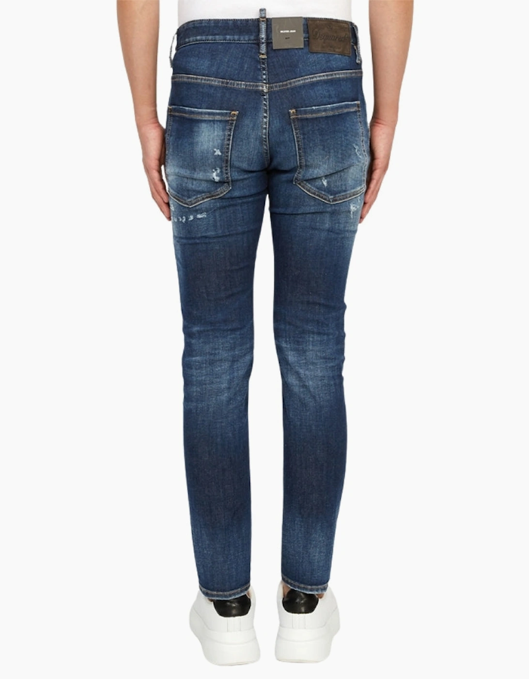 Dsquared2 Skater Jean Destroyed Reinforced Denim Blue Jeans