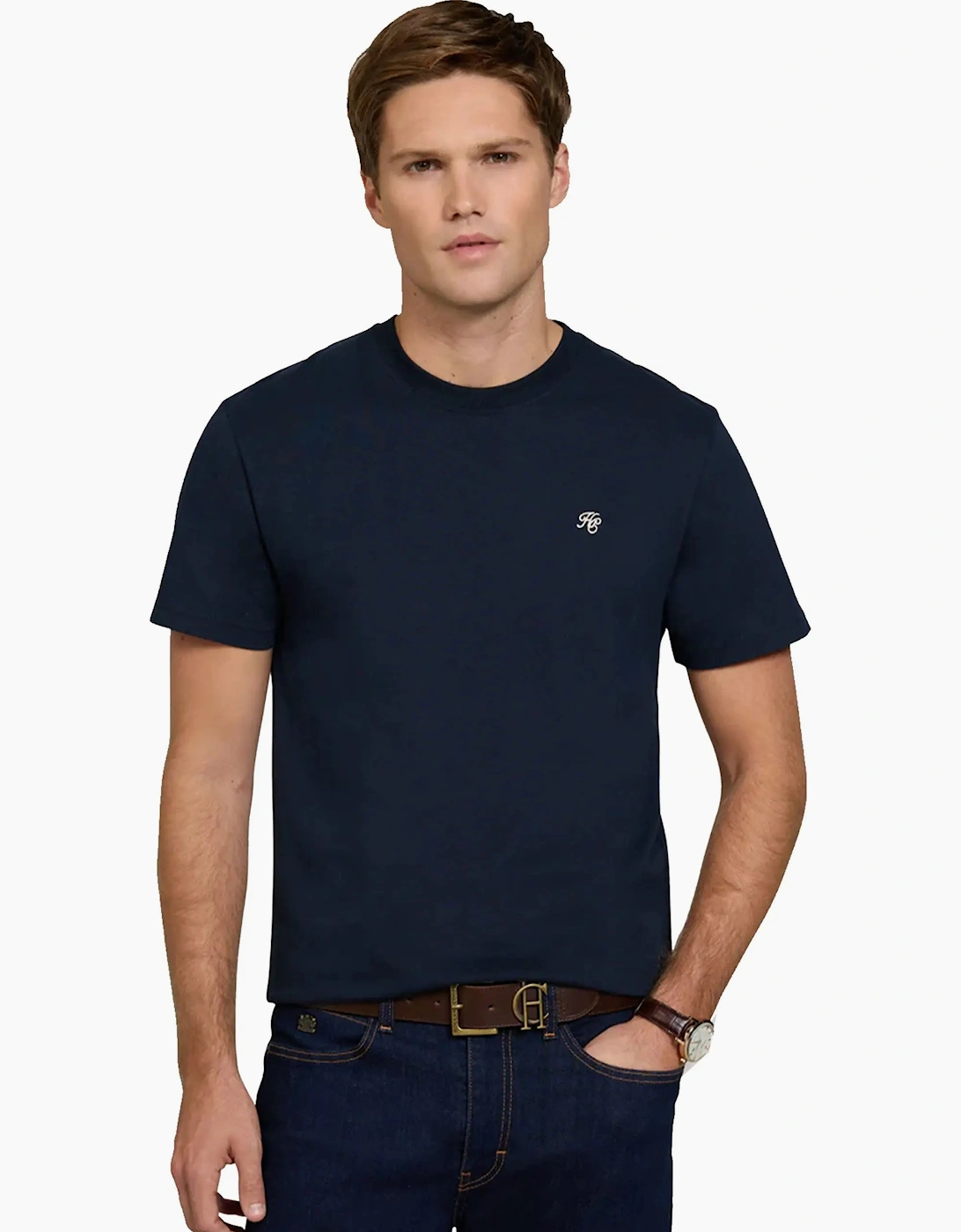 HOLLAND COOPER CREW NECK T-SHIRT INK NAVY