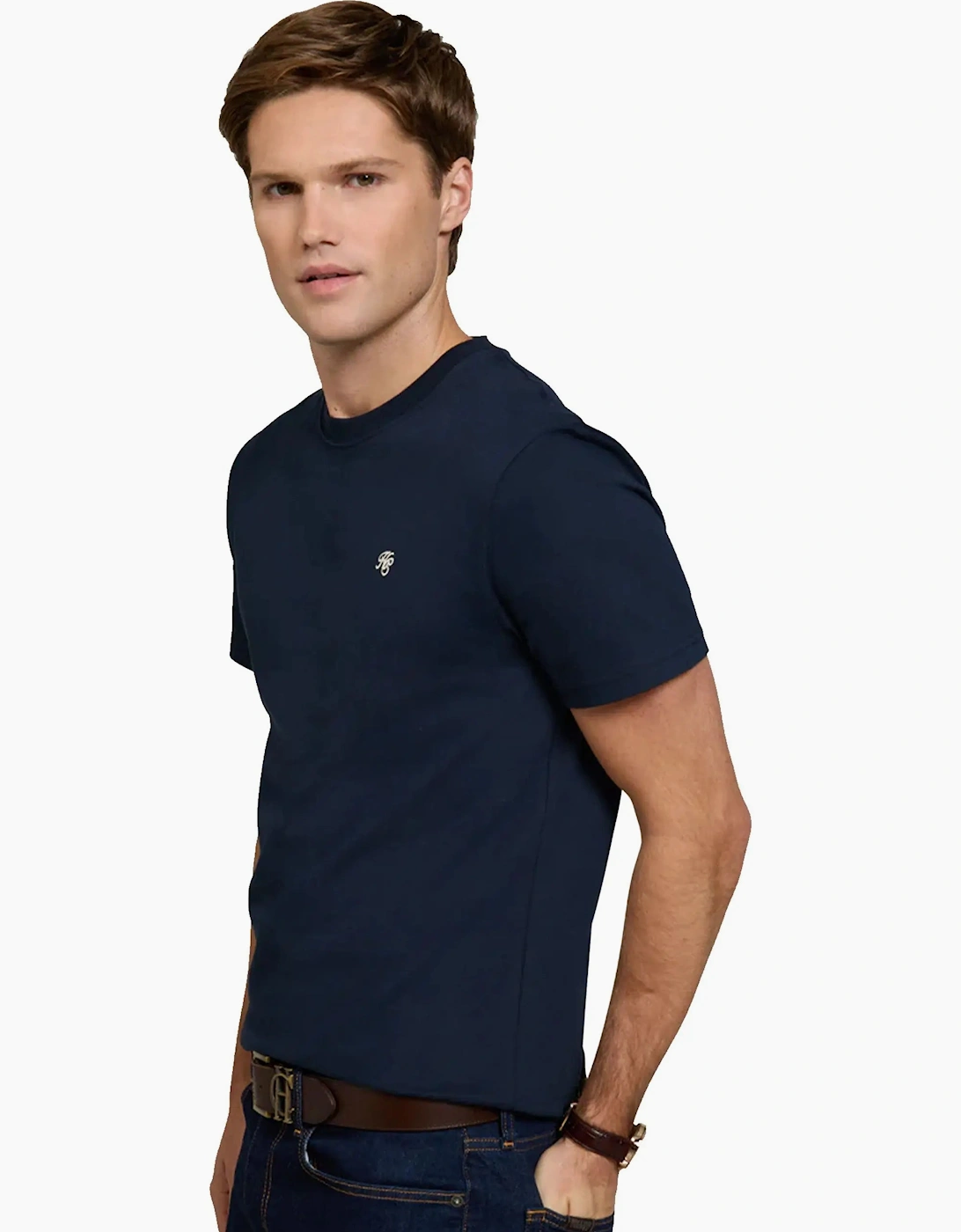HOLLAND COOPER CREW NECK T-SHIRT INK NAVY