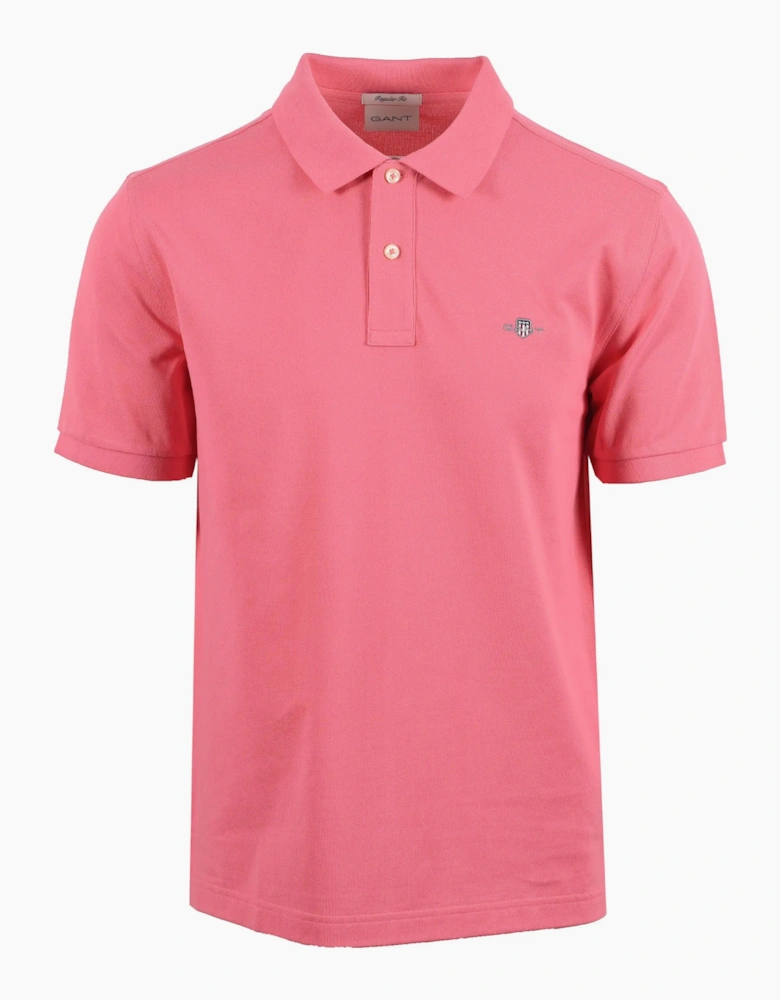 GANT REG SHIELD SS PIQUE POLO SHIRT ROSE PINK