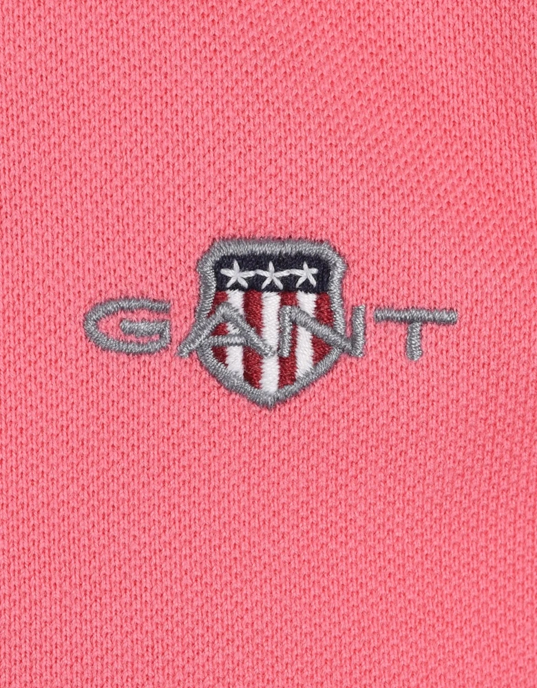GANT REG SHIELD SS PIQUE POLO SHIRT ROSE PINK