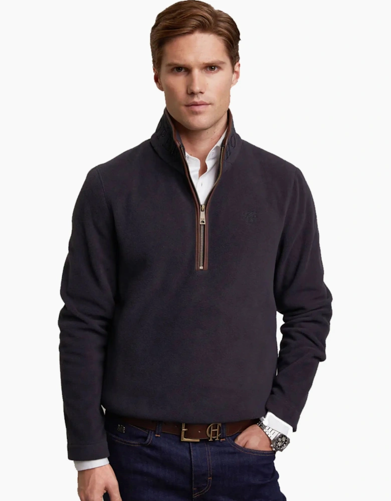 HOLLAND COOPER COUNTRY FLEECE HALF ZIP INK NAVY