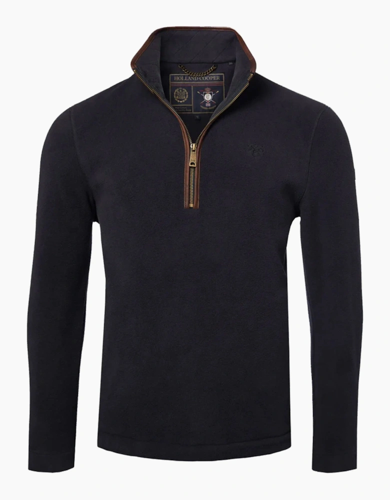 HOLLAND COOPER COUNTRY FLEECE HALF ZIP INK NAVY