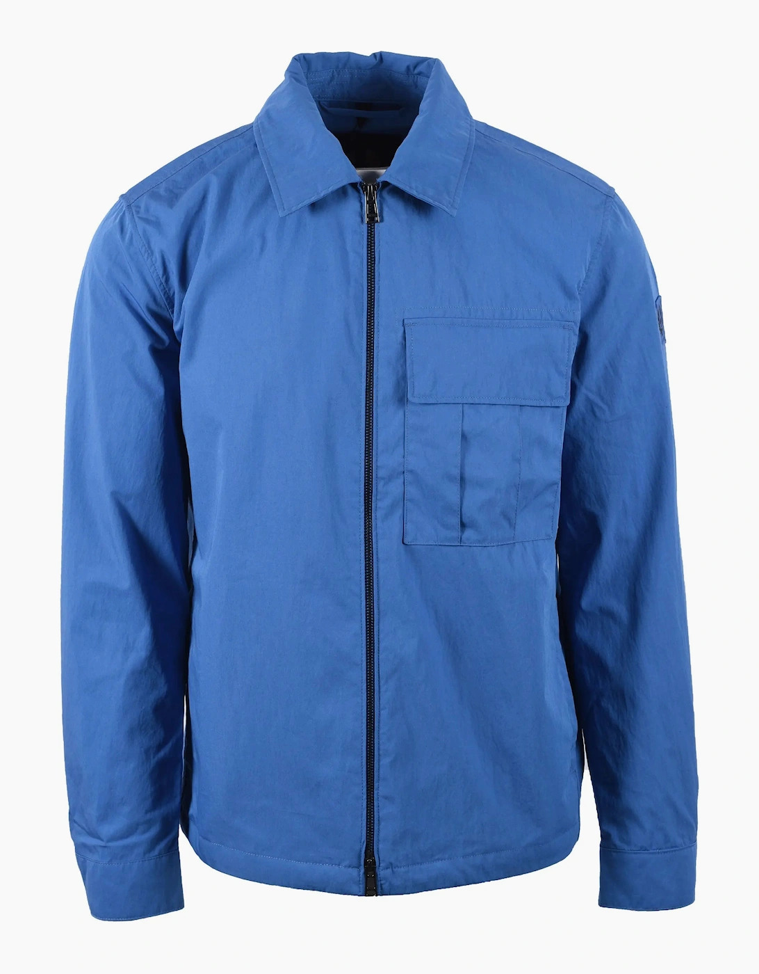 Belstaff Men's Navy Cargo Overshirt Marine Blue  Size 2XL