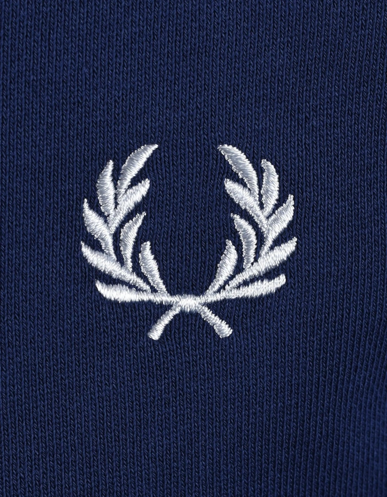 FRED PERRY HALF ZIP SWEATSHIRT FRENCH NAVY/DUSKY BLUE